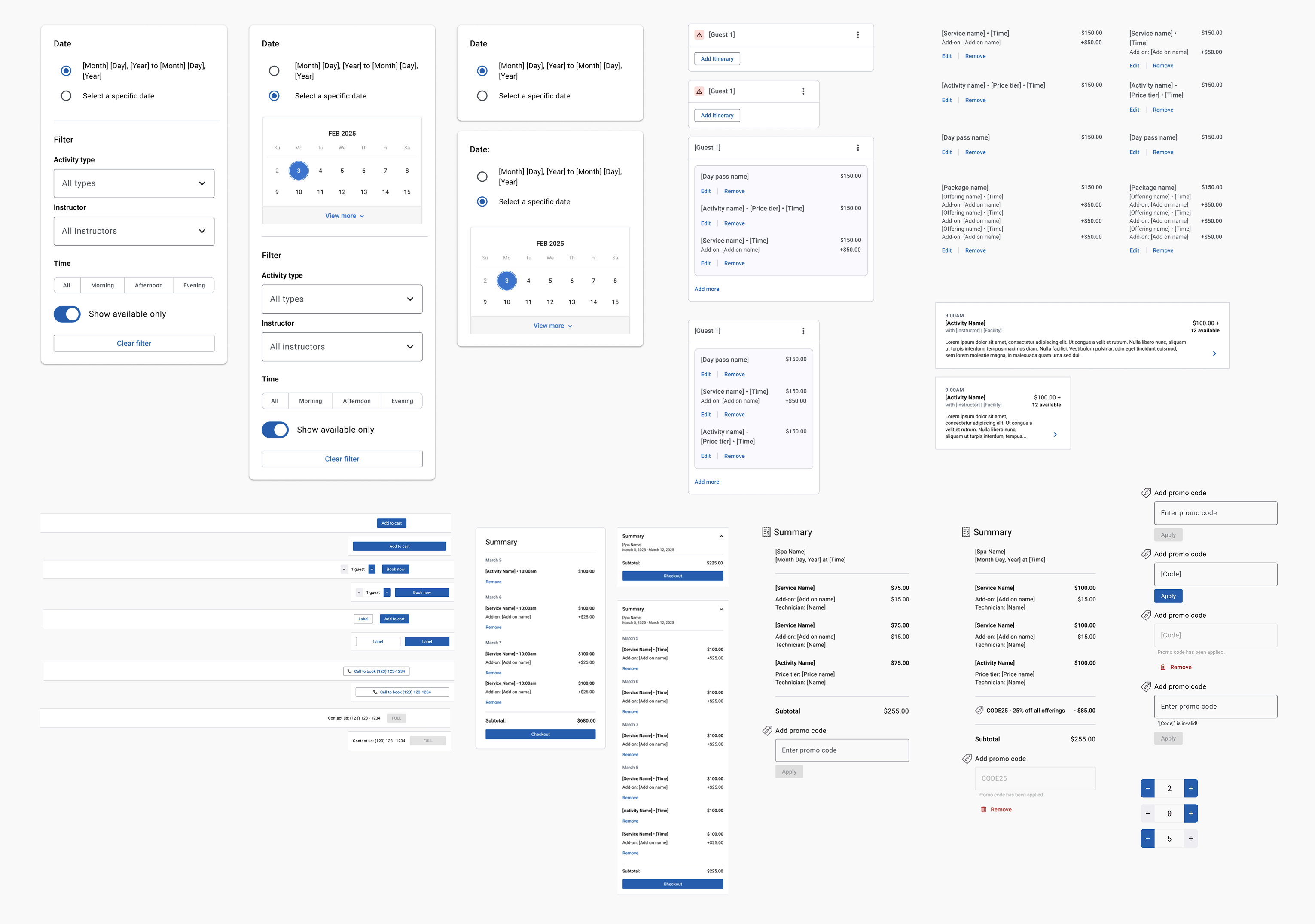 Book4Time design system component library